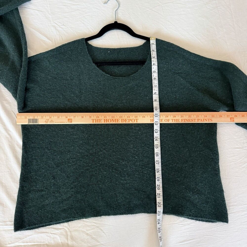 Peruvian Connection 100% Royal Alpaca Sweater Green Knit Pullover L/XL - Picture 6 of 11